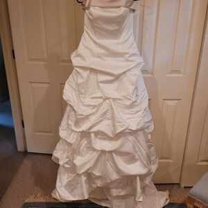 David's Bridal Ivory Champagne Gown